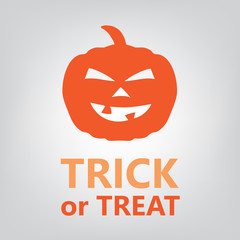 trick or treat halloween quote- vector illustration
