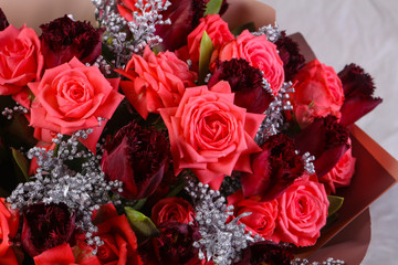 Fresh roses bouquet