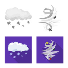 Fototapeta na wymiar Vector design of weather and weather icon. Collection of weather and application stock symbol for web.