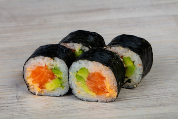 Japanese roll with salmon