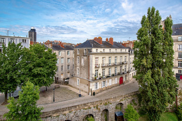 Buildings seen from the castle in Nantes 