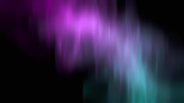 Aurora Computer Graphic rendered on Black background, Purple blue and green aurora