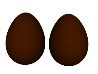 Braune Schokoladen Ostereier
