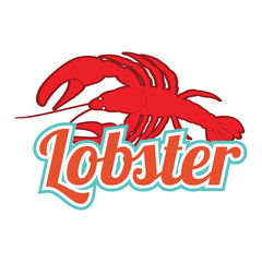 lobster logo for lobster festival isolated on white background