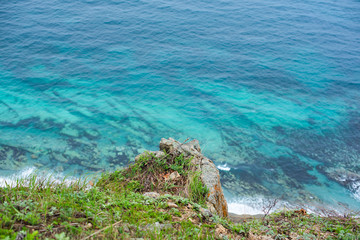 Nature beach sea landscape, blue water beach Beautiful Bay coastline