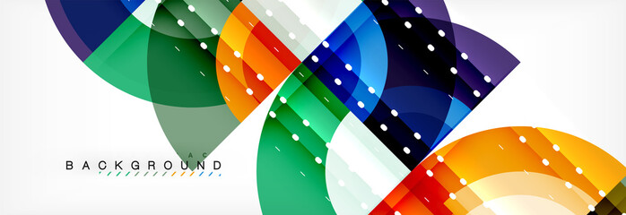 Vector circular geometric abstract background
