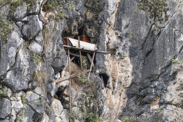 Sulawesi, Londa;  Die Grabhöhlen, im christlich geprägten Toraja Dorf  