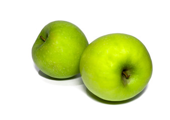 green apple isolated on white background. food, healthy