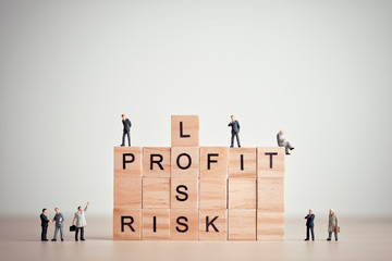 Loss, profit and risk. Business concept