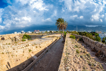 View of Kyrenia castle walls. Cyprus