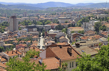 the cityscape of bulgarian city Veliko Tarnovo