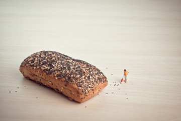Woman cleaning kitchen table