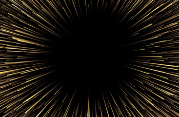 Abstract golden festive background with firework.