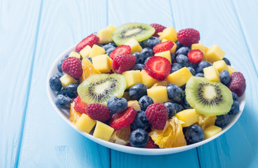 Fresh fruit and berries salad
