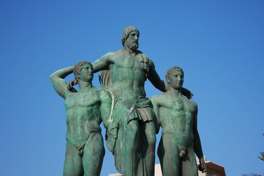 Monument to Diagoras family on Rhodes island in Greece.