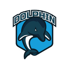 dolphin logo with text space for your slogan