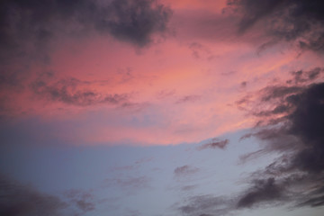 colorful of sunset sky