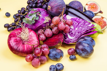 Selection of purple foods
