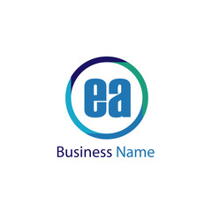Initial Letter EA Logo Template Design