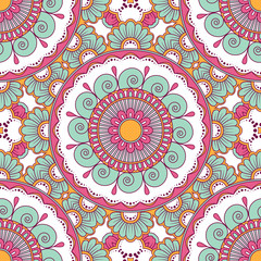 Hand drawn ornamental seamless pattern