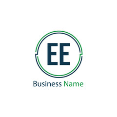 Fototapeta premium Initial Letter EE Logo Template Design