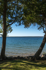 Fototapeta na wymiar Lake Manitou shoreline landscape on Manitoulin Island