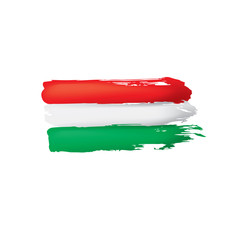 Hungary flag, vector illustration on a white background