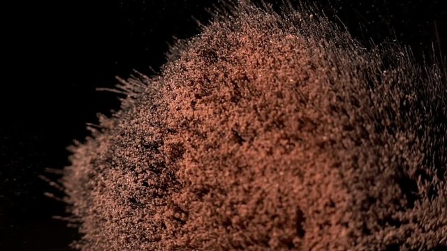 macro brush make-up artist with powder