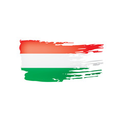 Hungary flag, vector illustration on a white background