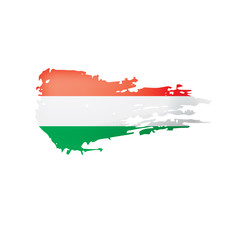 Hungary flag, vector illustration on a white background