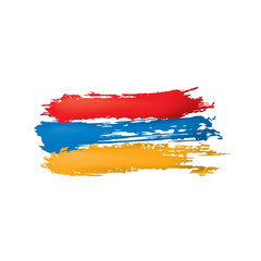 Armenia flag, vector illustration on a white background