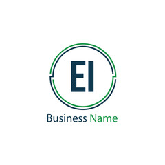 Initial Letter EI Logo Template Design