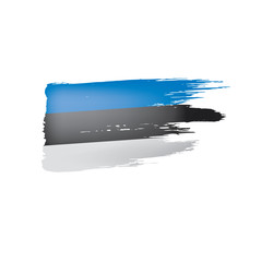 Estonia flag, vector illustration on a white background