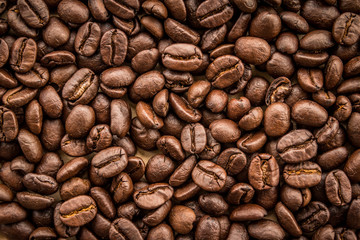 Roasted coffee beans background