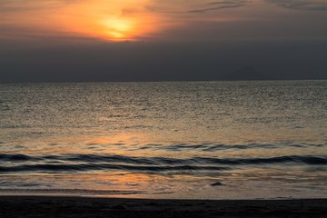 sunset on the beach