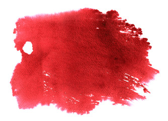 Abstract vibrant red watercolor on white background.The color splashing on the paper. - 221994690