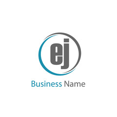 Fototapeta premium Initial Letter EJ Logo Template Design