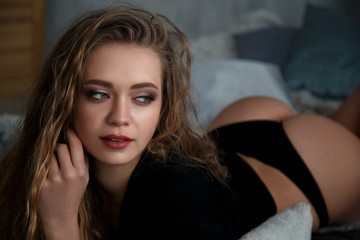 beautiful girl in underwear