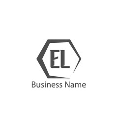 Initial Letter EL Logo Template Design