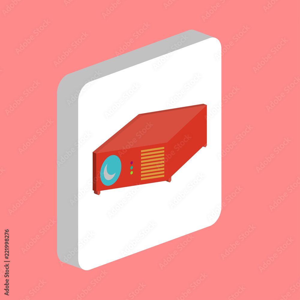 Poster video projector simple vector icon. illustration symbol design template for web mobile ui element. p
