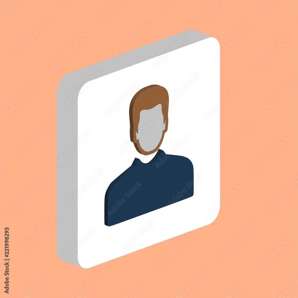 Aufkleber male avatar simple vector icon. illustration symbol design template for web mobile ui element. perfe