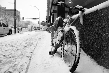 bicycle in snow
