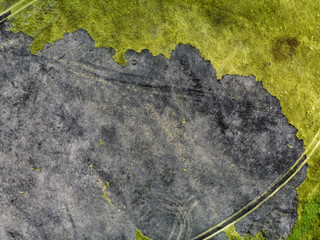 Scorched earth - top view