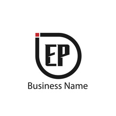 Initial Letter EP Logo Template Design