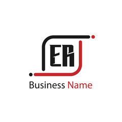 Fototapeta Initial Letter ER Logo Template Design obraz