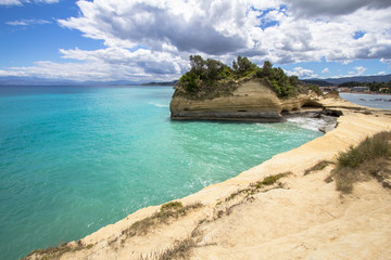 Fototapeta premium Sidari coastline on Corfu, Greece