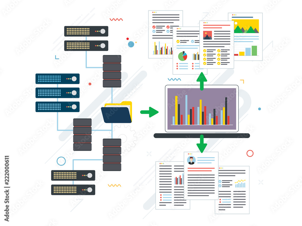 Poster cloud computing devices, data network and business intelligence.