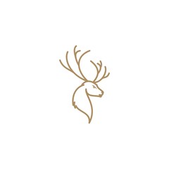 Obraz premium logo line deer antler abstract