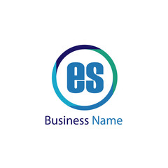 Initial Letter ES Logo Template Design