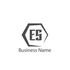 Initial Letter ES Logo Template Design